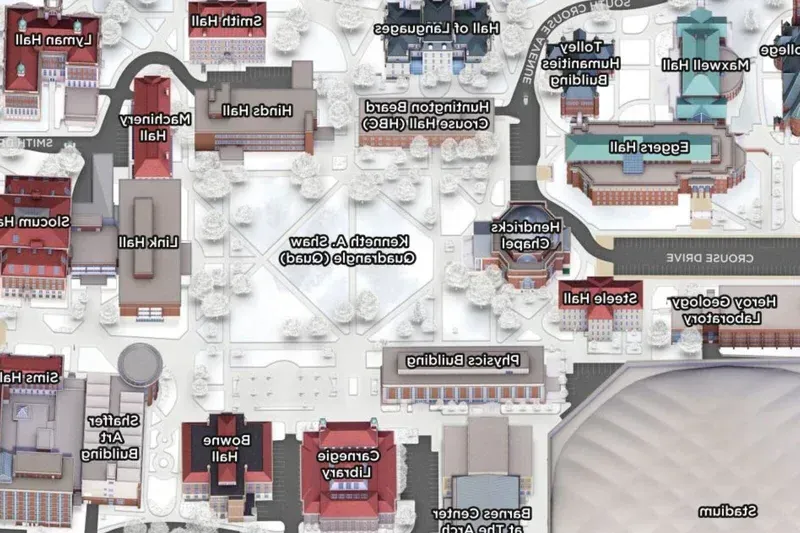 Interactive campus map.